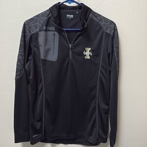 Ping university of Idaho 1/4 zip. Black, large. Excellent condition. Sensorcool